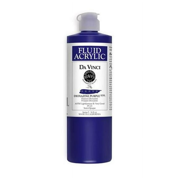 Da Vinci Fluid Acrylics - Dioxazine Purple, 16 oz bottle