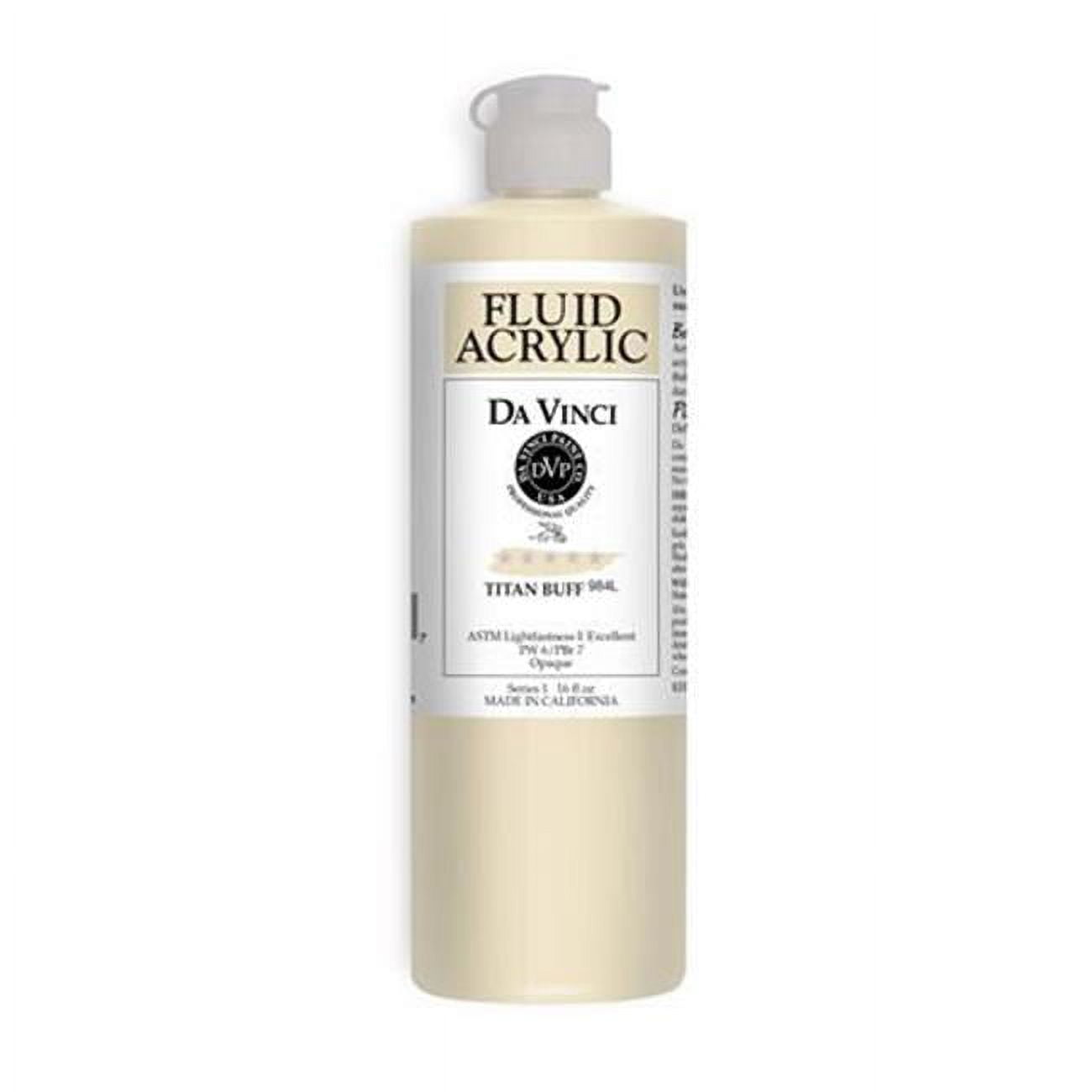 Da Vinci Fluid Acrylics - Titanium Buff, 16 oz bottle