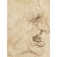 thumbnail image 1 of Da Vinci Head Grotesque Man Profile Right Drawing Extra Large XL Wall Art Poster Print, 1 of 3