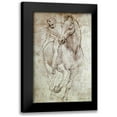 thumbnail image 1 of Da Vinci, Leonardo 10x14 Black Modern Framed Museum Art Print Titled - Horse and Rider, 1 of 5