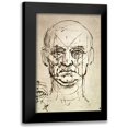 thumbnail image 1 of Da Vinci, Leonardo 11x14 Black Modern Framed Museum Art Print Titled - Proportions of the Face, 1 of 5