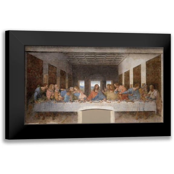 Da Vinci, Leonardo 14x10 Black Modern Framed Museum Art Print Titled - The Last Supper