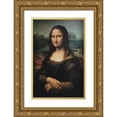 thumbnail image 1 of Da Vinci, Leonardo 22x32 Gold Ornate Wood Framed with Double Matting Museum Art Print Titled - Mona Lisa, 1 of 4