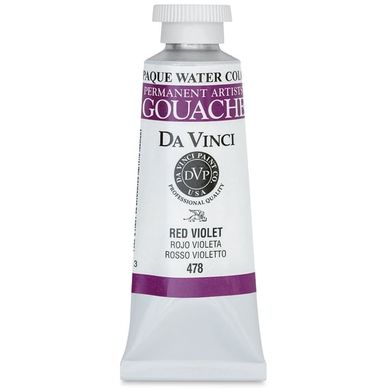 Da Vinci Paints Professional Gouache, 37ml Tube, Red Violet