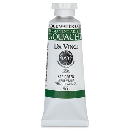 Da Vinci Paints Professional Gouache, 37ml Tube, Sap Green
