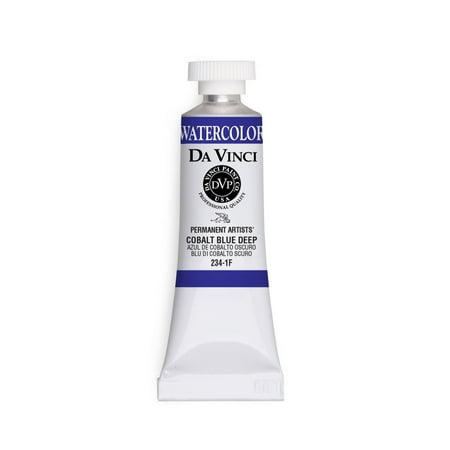Da Vinci Paints Professional Watercolor, 15ml Tube, Cobalt Blue Deep