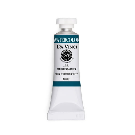 Da Vinci Paints Professional Watercolor, 15ml Tube, Cobalt Turquoise Deep