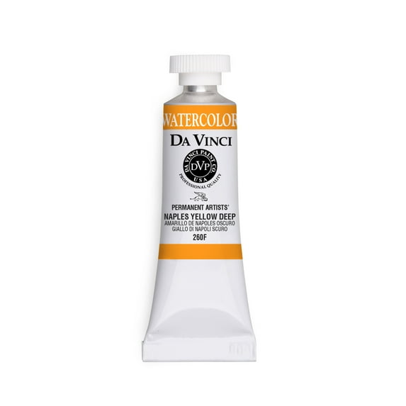 Da Vinci Paints Professional Watercolor, 15ml Tube, Naples Yellow Deep