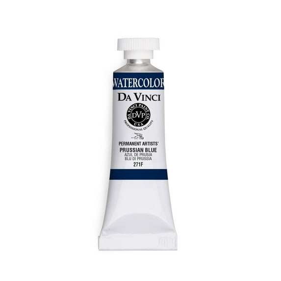 Da Vinci Paints Professional Watercolor, 15ml Tube, Prussian Blue