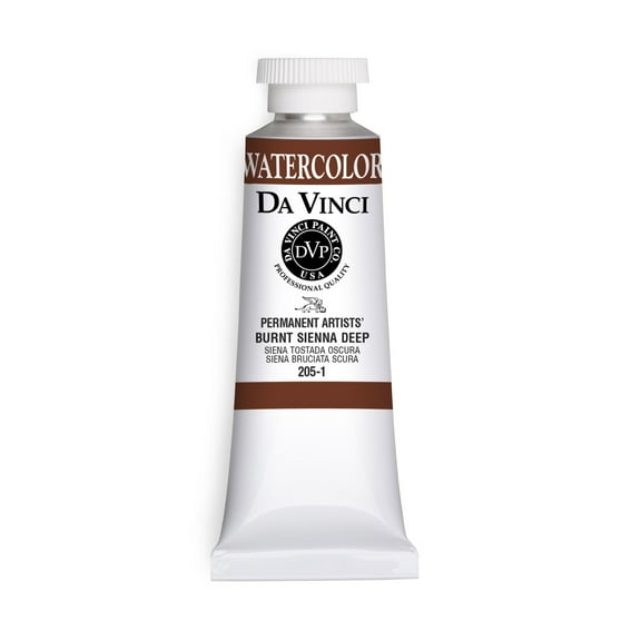 Da Vinci Paints Professional Watercolor, 37ml Tube, Burnt Sienna Deep