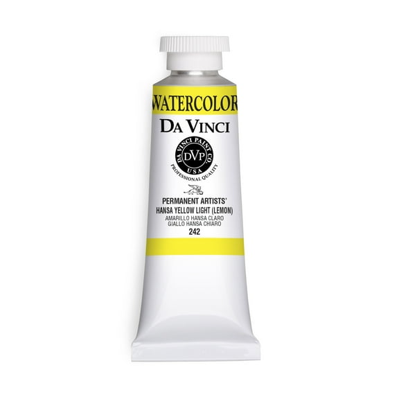 Da Vinci Paints Professional Watercolor, 37ml Tube, Hansa Yellow Light (Lemon)