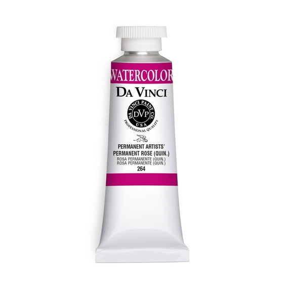Da Vinci Paints Professional Watercolor, 37ml Tube, Permanent Rose (Quin)