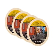 Da Vinci Pro Birch Wood Oval Panel 3/4" Deep   8x10", Pack of 4 - Textured, Warp Resistant, Lightweight & Rigid Oblong Panel   Perfect for Mounting Sanded Pastel or Watercolor Paper, Linen or Canvas