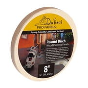 Da Vinci Pro Birch Wood Round Panel 3/4" Deep   8" Diameter - Fine Textured, Warp Resistant, Lightweight & Rigid   Perfect for Mounting Sanded Pastel or Watercolor Paper, Linen or Canvas