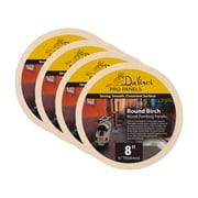Da Vinci Pro Birch Wood Round Panel 3/4" Deep   8" Diameter, Pack of 4 - Fine Textured, Warp Resistant, Lightweight & Rigid   Perfect for Mounting Sanded Pastel or Watercolor Paper, Linen or Canvas