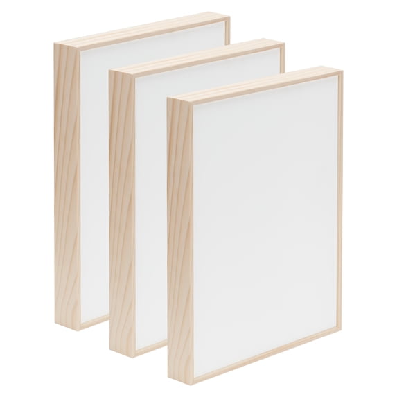 Da Vinci Pro Liquid Art Multi-Media Panel 16x20", 1-1/2" Deep Gesso Board with Natural Wood Frame, Raised Lip Wood Canvas Panel Ideal for Artists Using High Flow Acrylics and Alcohol-Based Dyes