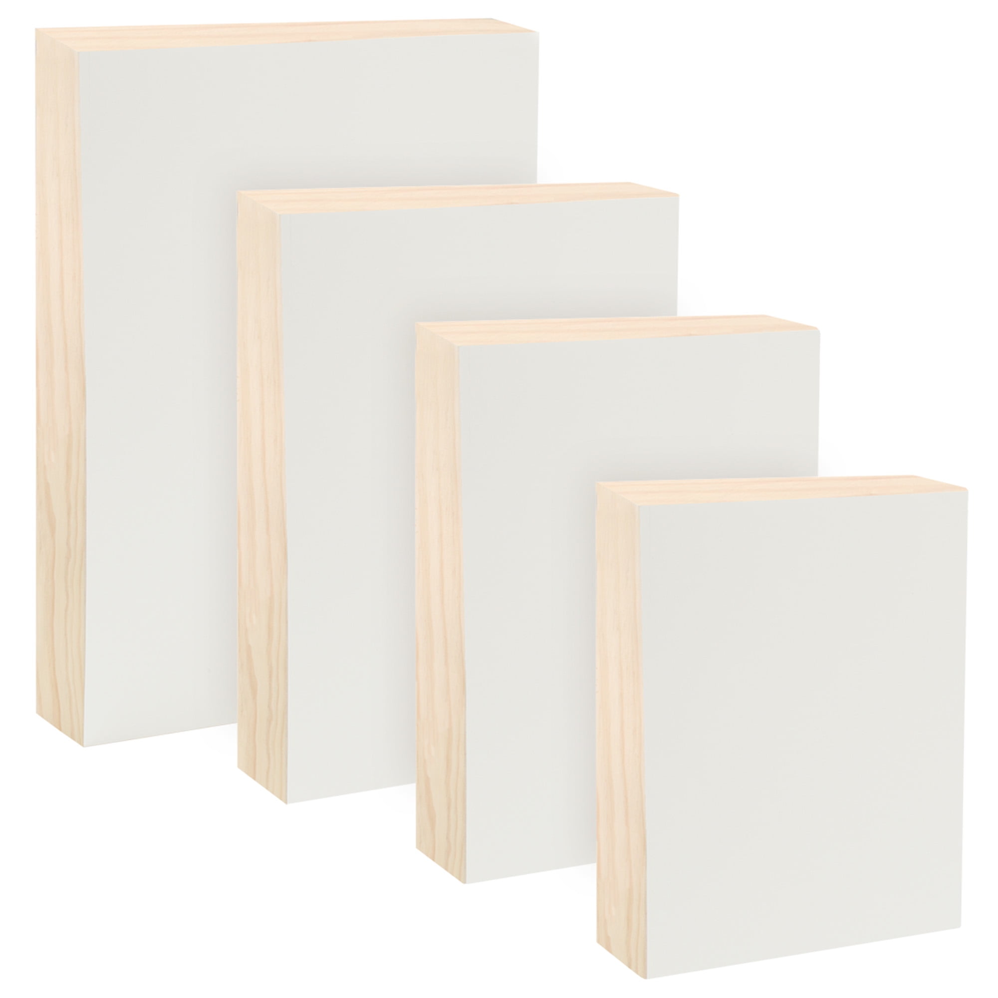 Small White Pine and MDF Textured Gesso Wood Panel
