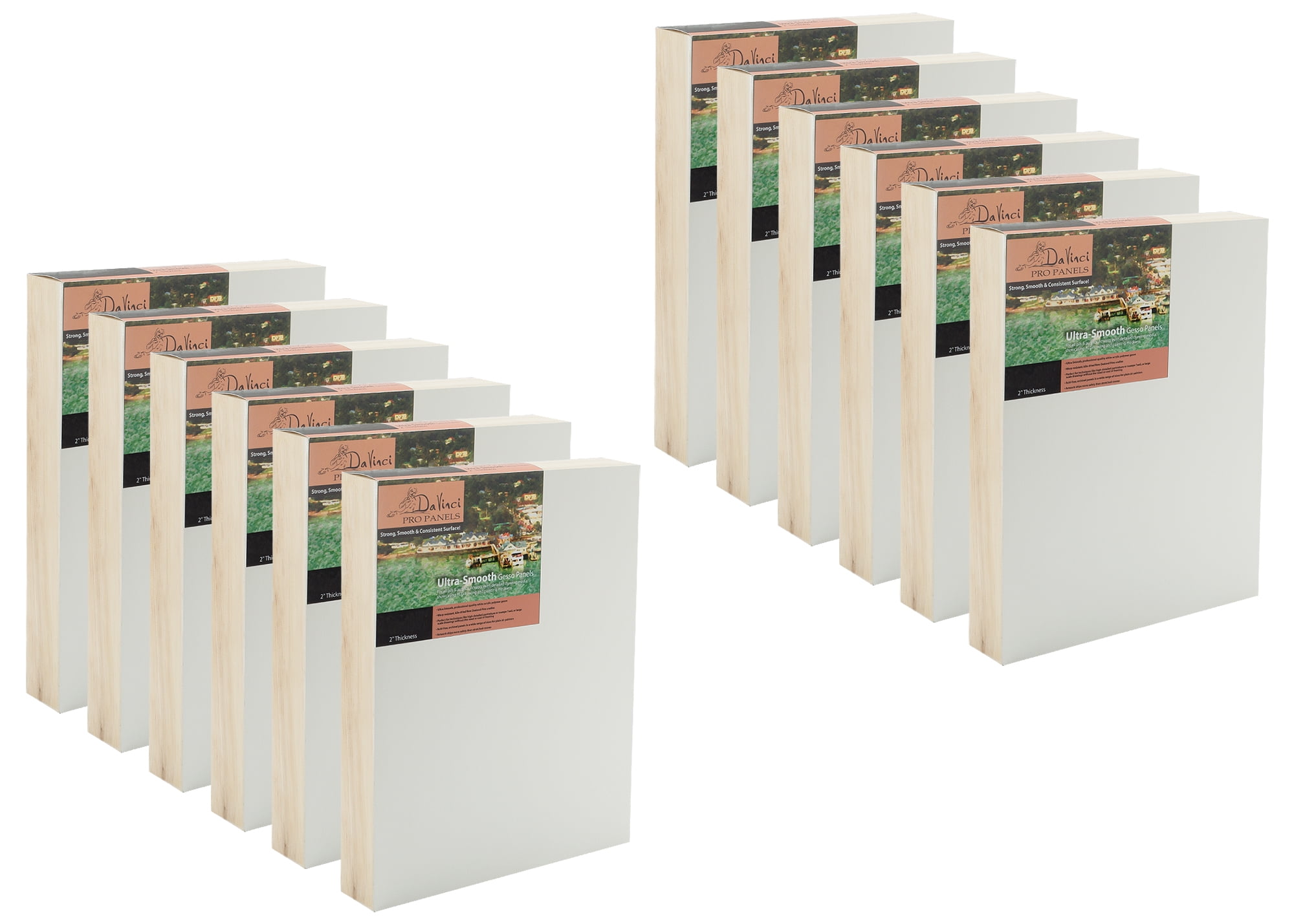 Da Vinci Pro Ultra Smooth Gesso Board - 18x24 Inch, 2" Deep Wood Panel For Fine Detail Painting - View #3