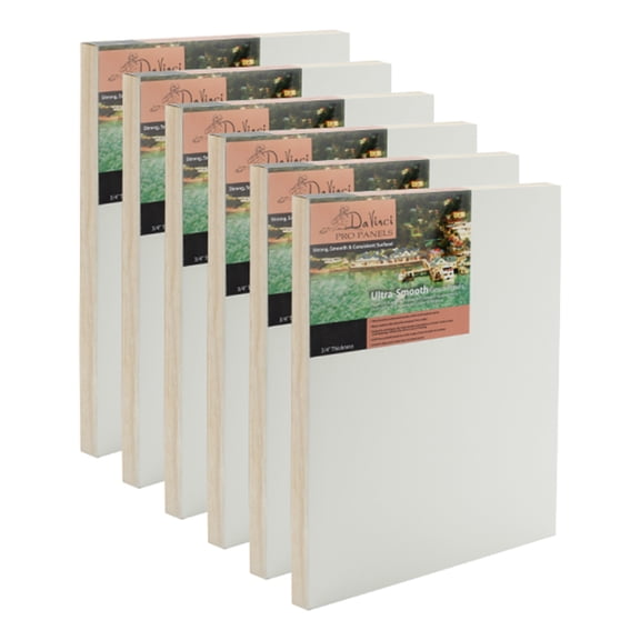 Da Vinci Pro Ultra Smooth Gesso Panels 3/4"" Panel (Single) 9x12"" - 6 Pack