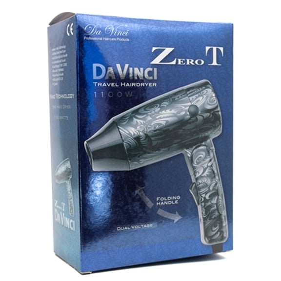 Da Vinci ZERO T 1100w Dual Voltage Hair Dryer with Folding Handle