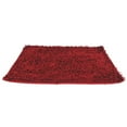 thumbnail image 1 of DaDa Bedding Burgundy Red Shaggy Soft Chenille Noodle Carpet Rug Bath Mat, 1 of 5