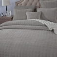 thumbnail image 1 of DaDa Bedding Corduroy Sherpa Backside Soft Grey Square Quilted Bedspread Set (JHW858), 1 of 7