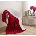thumbnail image 1 of DaDa Bedding Dreamy Romantic Valentine's Faux Fur Red Throw Blanket - 2 Person in Love Plush Backside - Cozy Warm Soft Embossed Pomegranate - Large Queen Size Blanket 90" x 90", 1 of 5