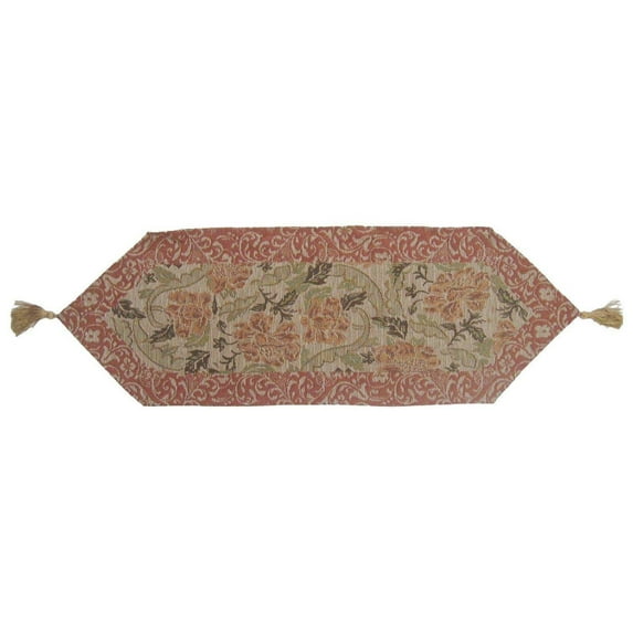 DaDa Bedding Floral Nature Garden Beige Orange Spices Tapestry Table Runner (10072)