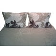 thumbnail image 1 of DaDa Bedding Jacquard Paisley Floral Leaves Flat Sheet & Pillow Cases Set - Twin 2-Pieces, 1 of 4
