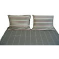 thumbnail image 1 of DaDa Bedding Multi-Color White Grey Striped Fitted & Flat Sheets w/ Pillow Cases Set - Full - 4-Pieces, 1 of 2