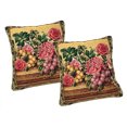thumbnail image 1 of DaDa Bedding Set of 2-Pieces Parade Fruit & Roses Garden Tapestry Throw Pillow Covers w/ Inserts - 18" x 18", 1 of 5