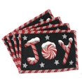 thumbnail image 1 of DaDa Bedding Set of 4-Pieces Peppermint Joy Holiday Tapestry Placemats 13” x 19” (12904), 1 of 10