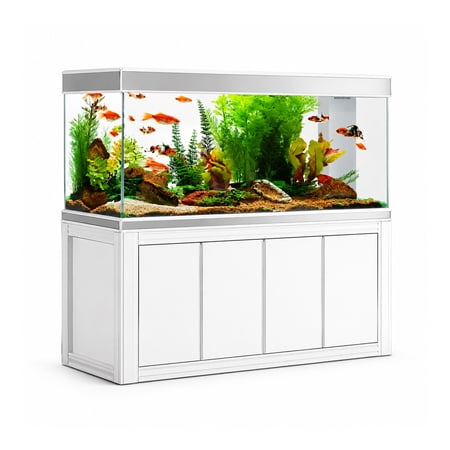 DaDeepAqua 230-Gallon Aquarium System with Stand and Sump, White and Silver