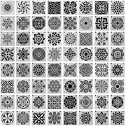 DaKuan Mandala Art Stencils 64 Count