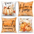thumbnail image 1 of DaShan Fall Pumpkin Throw Pillow Covers 20x20 Set of 4,Thanksgiving Autumn Pillow Cases for Bedroom Sofa Couch, 1 of 6
