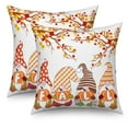 thumbnail image 1 of DaShan Gnomes Pumpkin Fall Pillow Cover 16x16 Set of 2,Orange Decorative Pillow Cases Couch Cushion for Bedroom Home Decor, 1 of 6