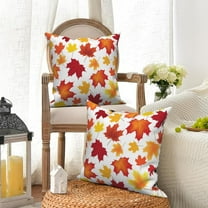 DaShan Maple Leaf Fall Pillow Cover 18x18 Set of 2,Autumn Decorative Pillow Cases Couch Cushion for Bedroom Home Decor