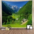 thumbnail image 1 of DaShan Mountain Tapestry Wall Hanging,Green Nature Landscape Wall Decor for Bedroom Living Room Dorm,60"Wx50"L, 1 of 6