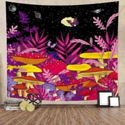 DaShan Red Mushroom Tapestry Wall Hanging,Aesthetic Nature Plant Wall Decor for Bedroom Living Room Dorm,60"Wx50"L