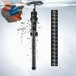 SDJMa 25 50 100 200 300W Adjustable Aquarium Heater Submersible Fish Tank Heater Thermostat with Suction Cups Walmart