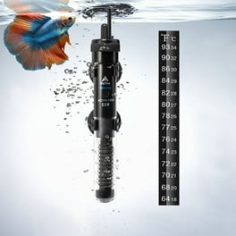 SDJMa 25 50 100 200 300W Adjustable Aquarium Heater Submersible Fish Tank Heater Thermostat with Suction Cups Walmart