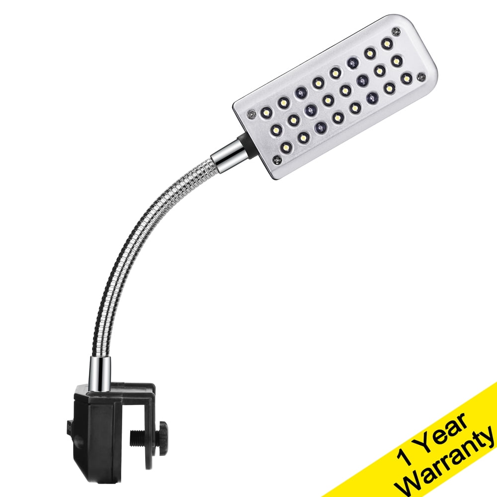 DaToo Aquarium Light Small LED Clip Light for Fish Tank, 1 Yr Warranty