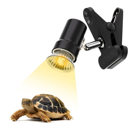 DaToo Reptile Heat Lamp Rotatable Turtle Heating Light with 50W UVA UVB Heat Bulb Simulated Sunlight Basking Spot Lamp with Clamp for Reptiles Lizard Amphibian Bearded Dragon Snake
