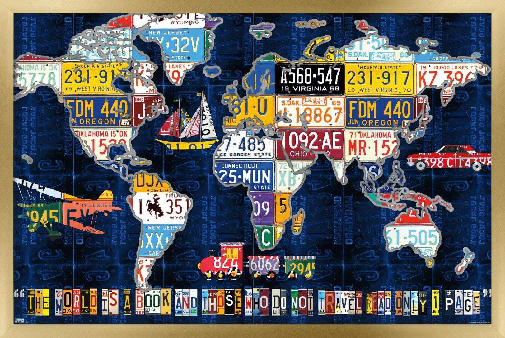 DaVid Bowman - License Plate Map Wall Poster, 22.375