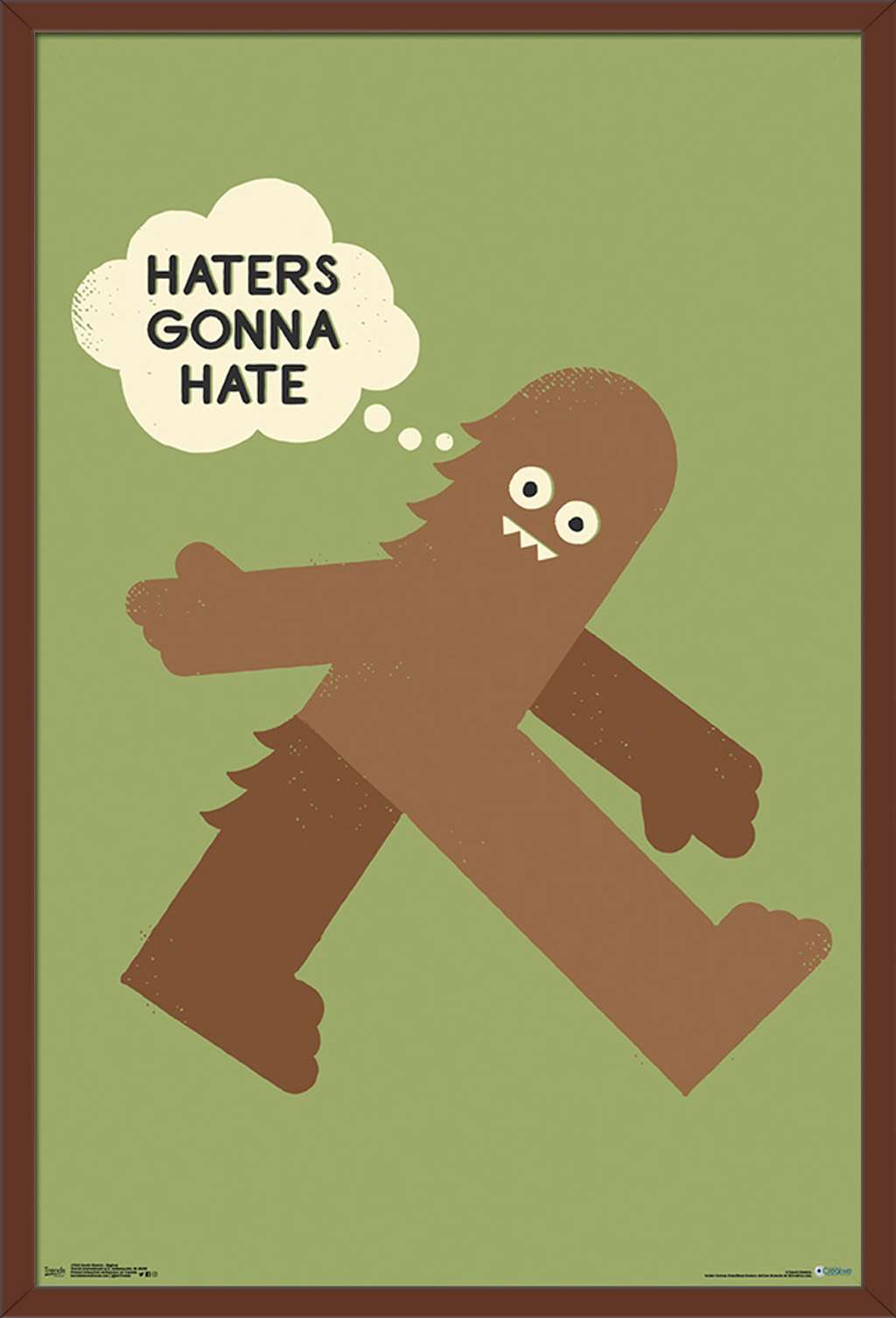 DaVid Olenick - Bigfoot Wall Poster, 22.375" x 34", Framed