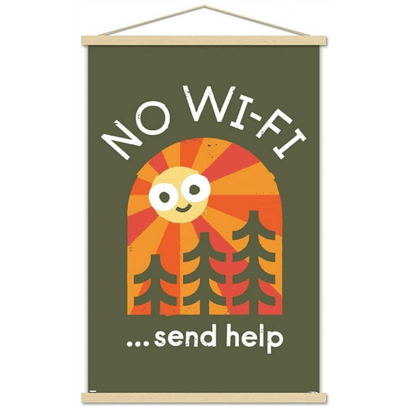 DaVid Olenick - Distress Signal Wall Poster with Wooden Magnetic Frame, 22.375" x 34"