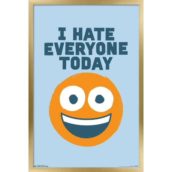 DaVid Olenick - Hate Everyone Wall Poster, 14.725" x 22.375", Framed