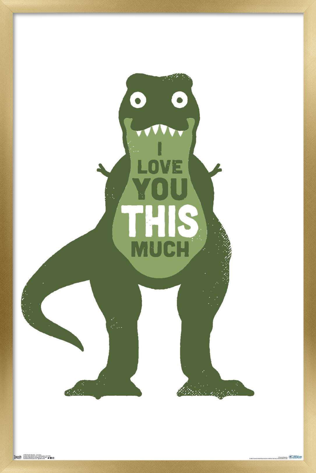 DaVid Olenick - Love You Wall Poster, 14.725" x 22.375", Framed