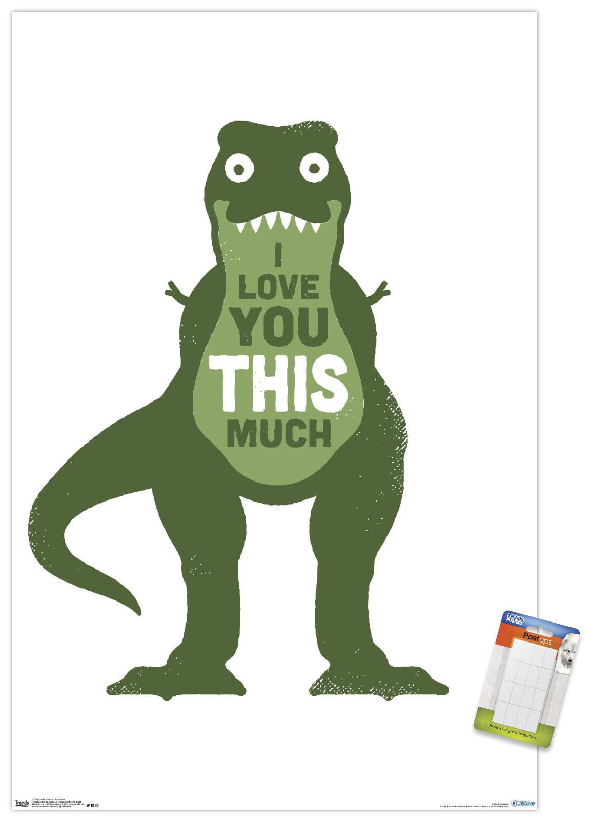 DaVid Olenick - Love You Wall Poster, 14.725" x 22.375"