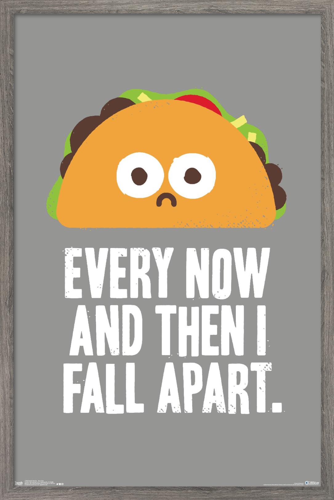 DaVid Olenick - Taco Fail Wall Poster, 22.375" x 34", Framed